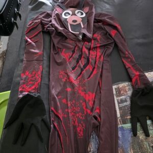 99 Nights In The Forest Kids Scary Monster Costume - Red and Black